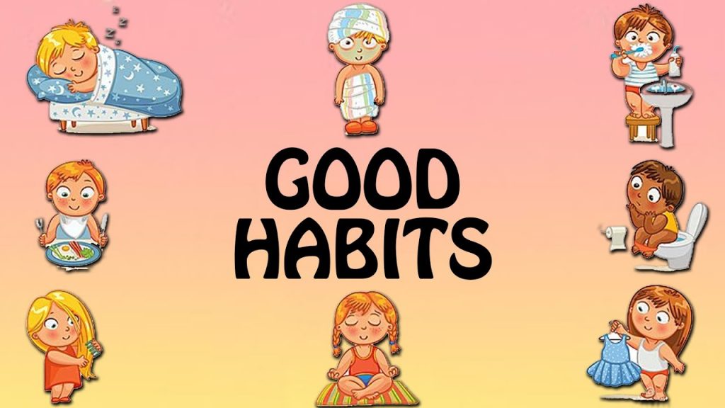 good habits for kids clipart in school