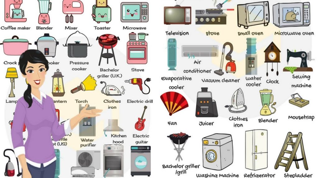 Household Things Name | Household Items Names In English - Kinderspecial